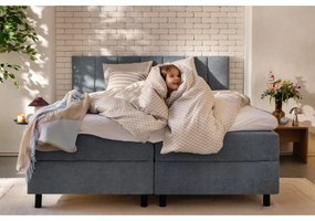 Kék ágyneműtartós boxspring ágy 180x200 cm Elva Bold Line – Bonami Selection