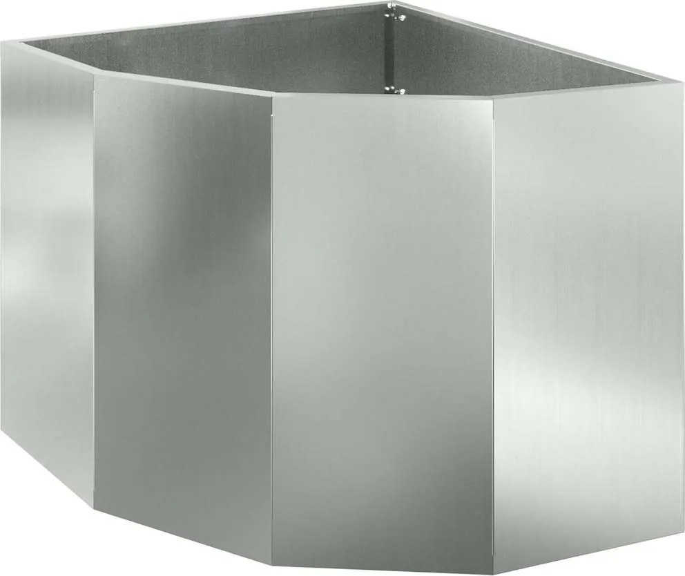vidaXL Sarok Virágtartó Ezüst 60 x 60 x 50 cm Horganyzott acél