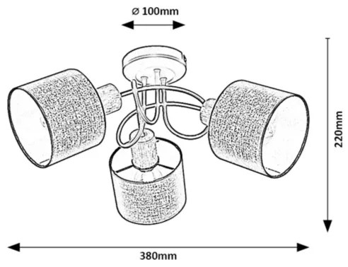 Rabalux 3246 - Csillár MIGUEL 3xE14/40W/230V