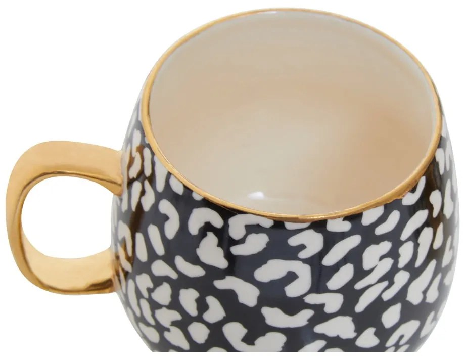 Fekete-aranyszínű agyagkerámia bögre szett 2 db-os 330 ml London – Premier Housewares