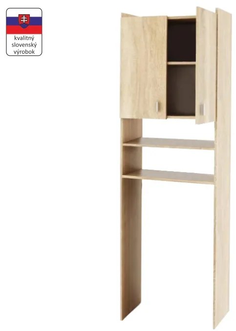 Szekrény a mosógép fölé, sonoma tölgy, NATALI