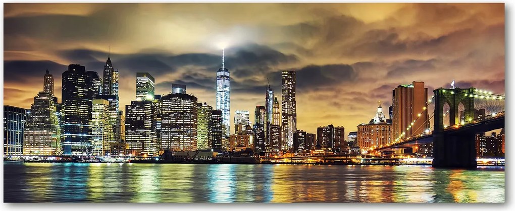 Manhattan New York edzett üveg panel XXL