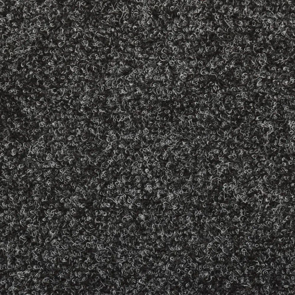 15 db tűvel lyuggatott szürke szövet lépcsőszőnyeg 65x21x4 cm