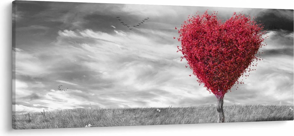 Kép - szív a fák koronájából (120x50 cm)