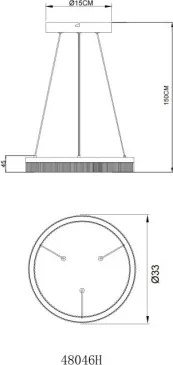 GLOBO 48046H ZARA Modern Led Függesztett Lámpa IP20