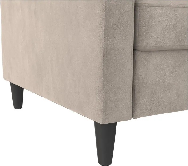 Bézs bársony kanapé 203 cm Hartford – Støraa