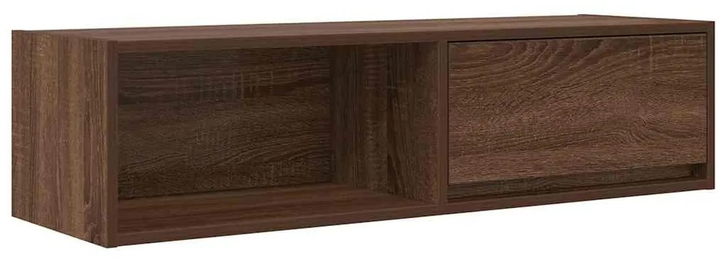 barna tölgy színű szerelt fa TV-szekrény 100x31x25,5cm