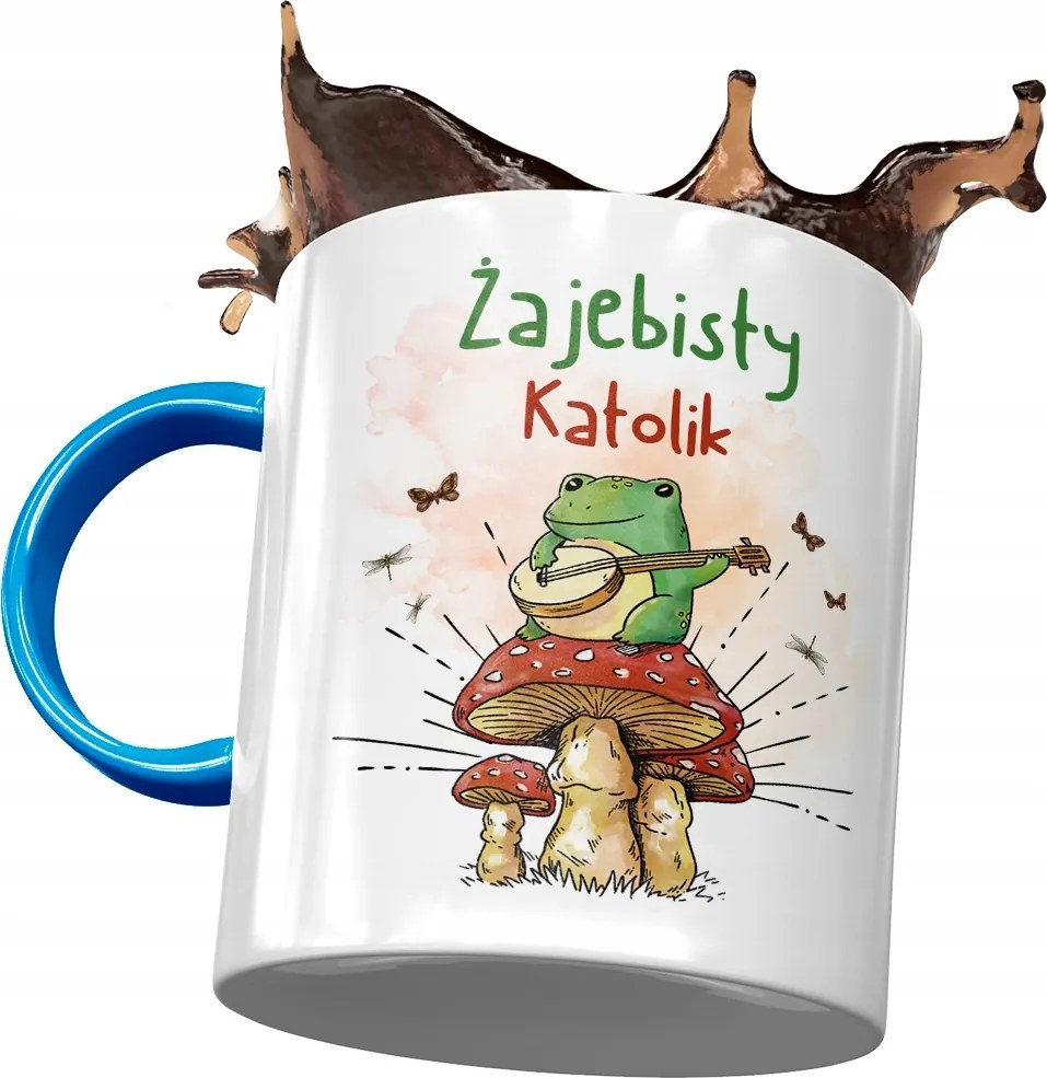 Kék Bögre Katolikusoknak Békás Katolikus Nyomtatott Fotóval