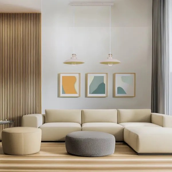 Brilagi - LED Csillár zsinóron FLAMENGO 2xE27/60W/230V bézs