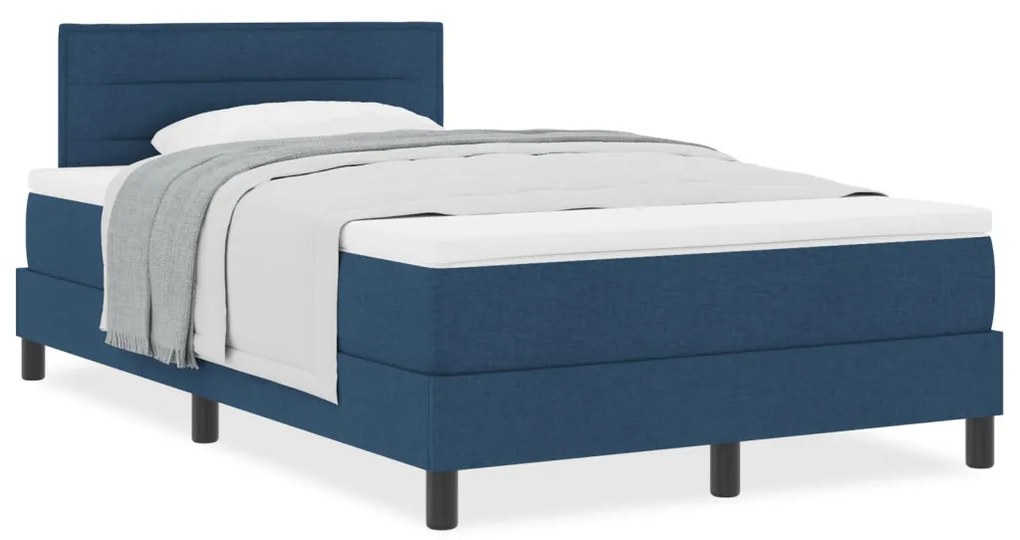 Boxspring Ágy matraccal Kék 120x200 cm Szövet