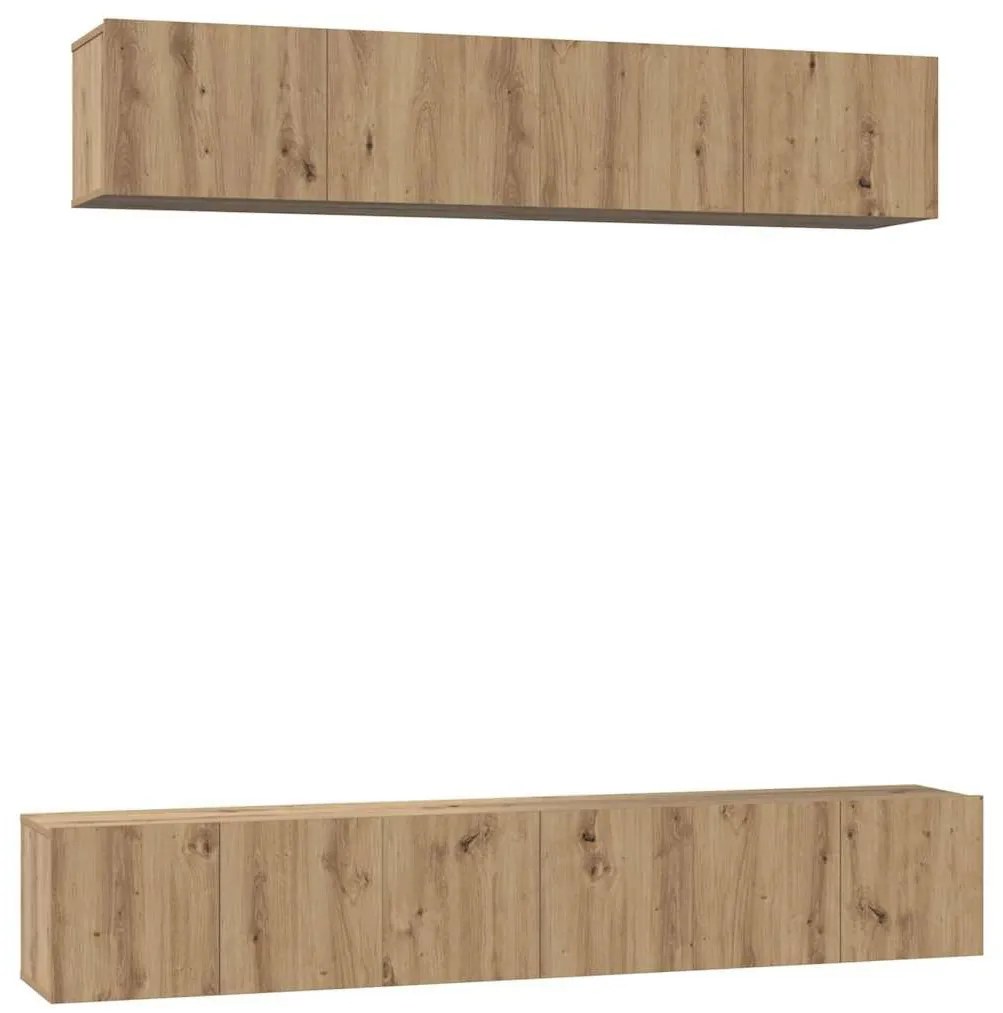 TV Szekrény Szett 5 pcs kézműves tölgy Közepes 80 x 30 x 30 cm
