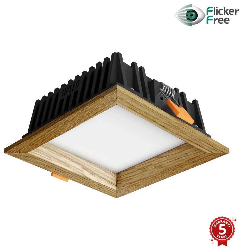 APLED - LED Lámpa SQUARE WOODLINE LED/6W/230V 3000K 12x12 cm tölgy tömör fa