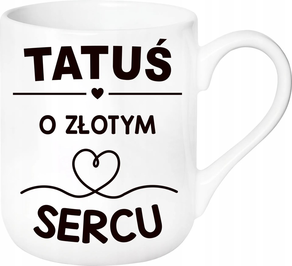 Ajándék Bögre Arany Szívű Apuka Születésnap Karácsony Csomagolás Név