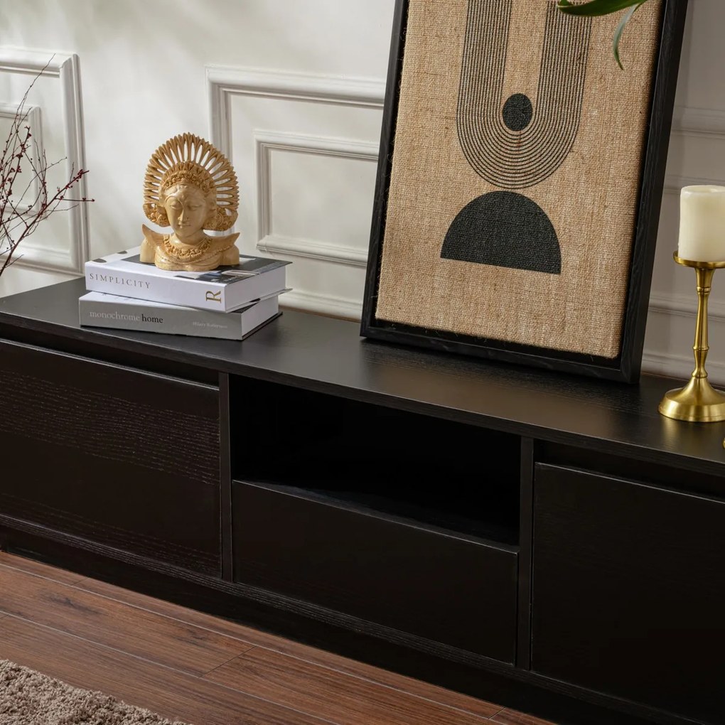 TV asztal Vanguard Wood Fekete