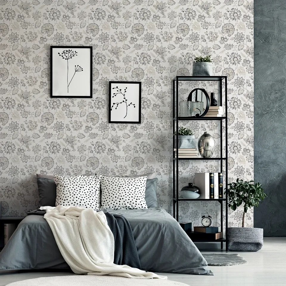 Arthouse Signature 1 English Garden szürke virágos papír tapéta – 924707