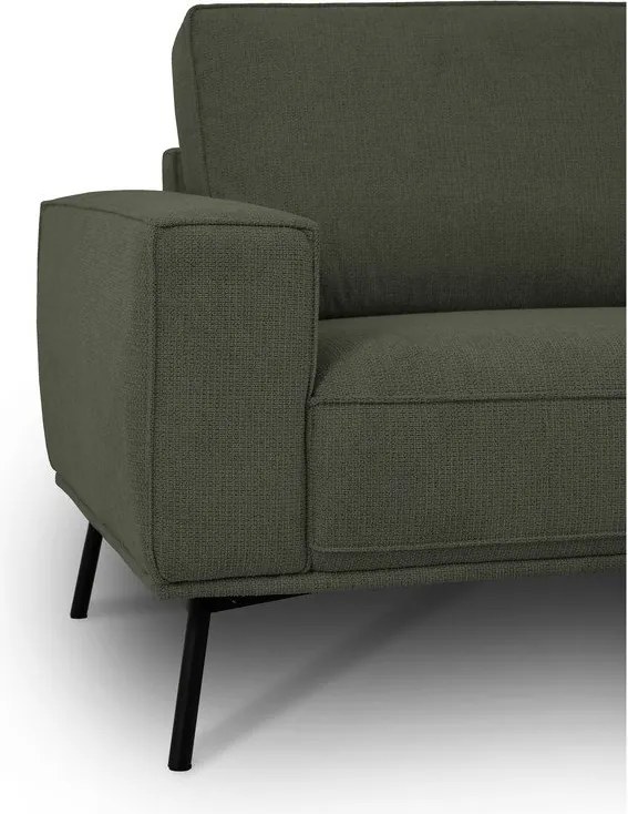 Sötétzöld zsenília sarokkanapé (jobb oldali-L alakú) Amsterdam – Scandic