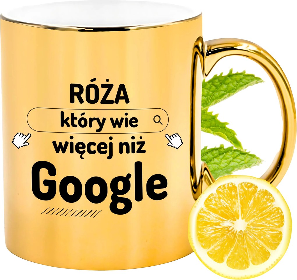 Prémium Arany Csillogó Bögre Rózsa Ajándék Nyomtatott Fotóval