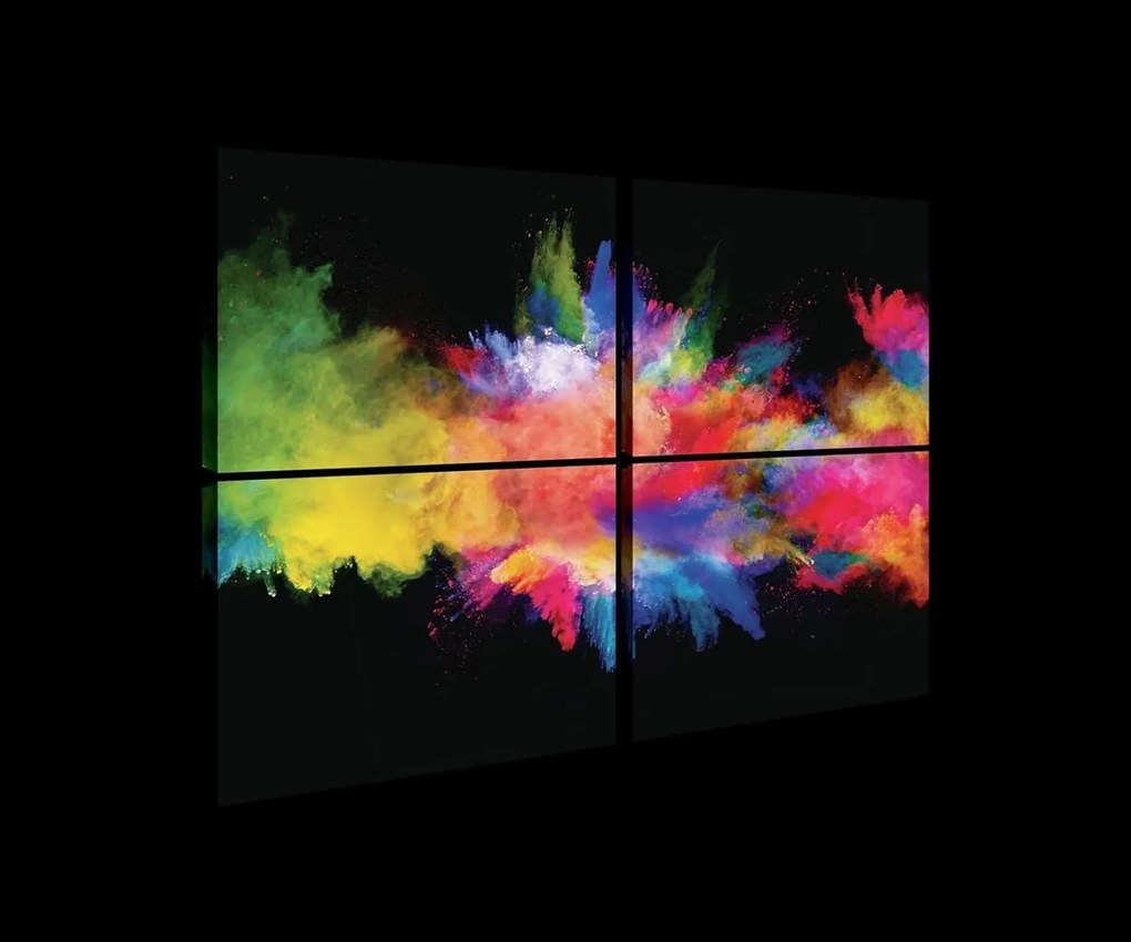 Vászonkép 120x80 Színrobbanás dinamikus művészet absztrakt színes por