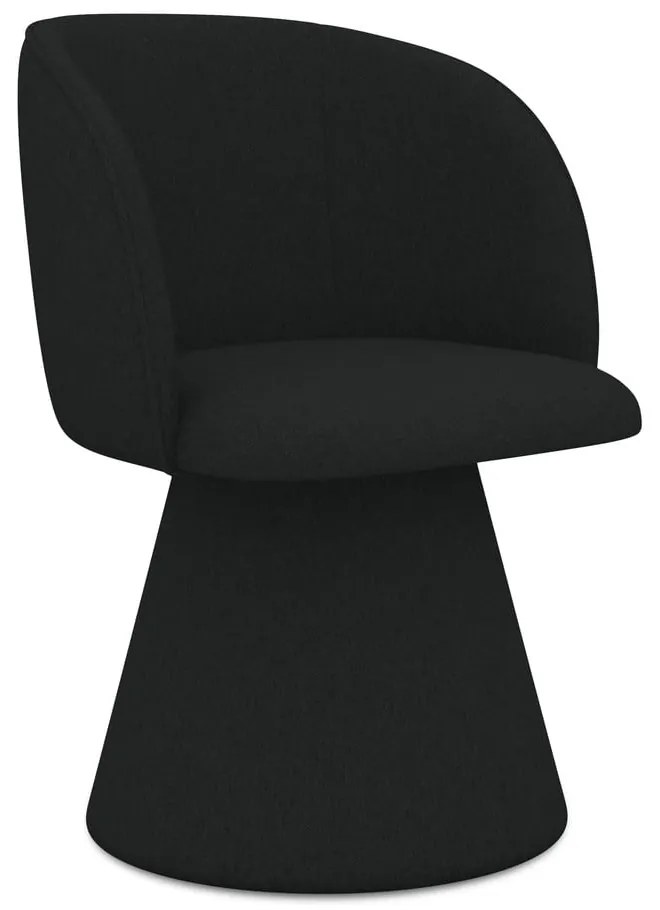 Fekete kárpitozott étkezőfotel Maia – Makamii