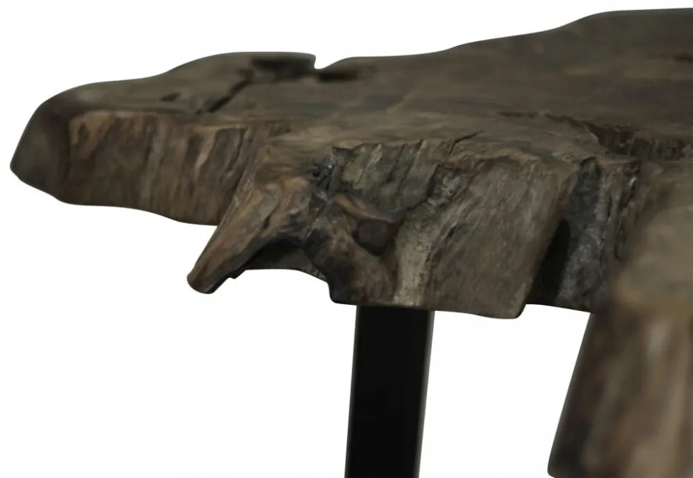 valódi tíkfa dohányzóasztal 80 x 70 x 38 cm