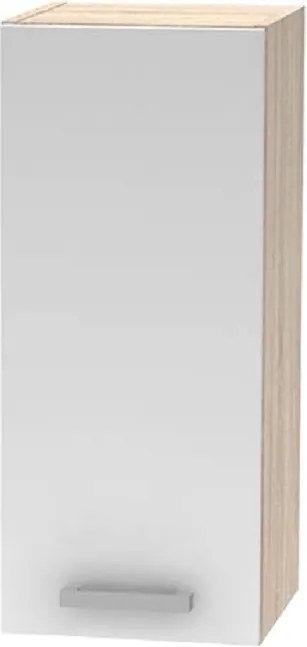 Felsőszekrény, fehér/tölgy sonoma, NOVA PLUS NOPL-002-OH