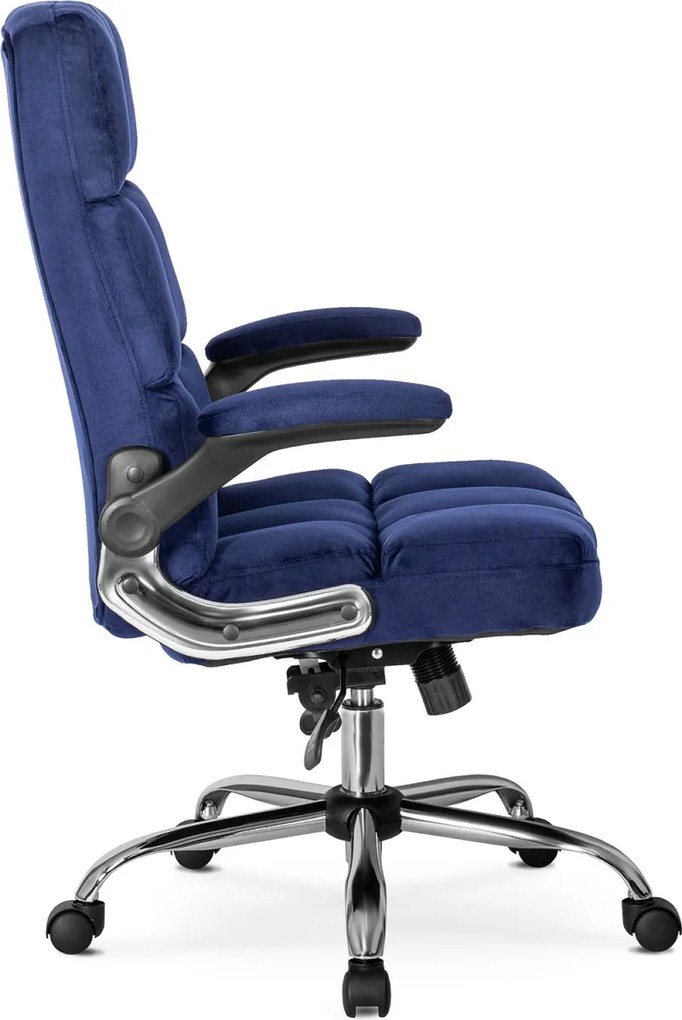 Forgószék sötétkék, bársony kárpittal. LONDON