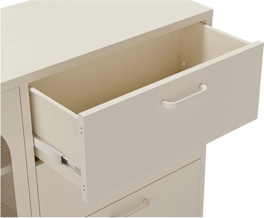 Krémszínű komód 140x90 cm Diora – Marckeric