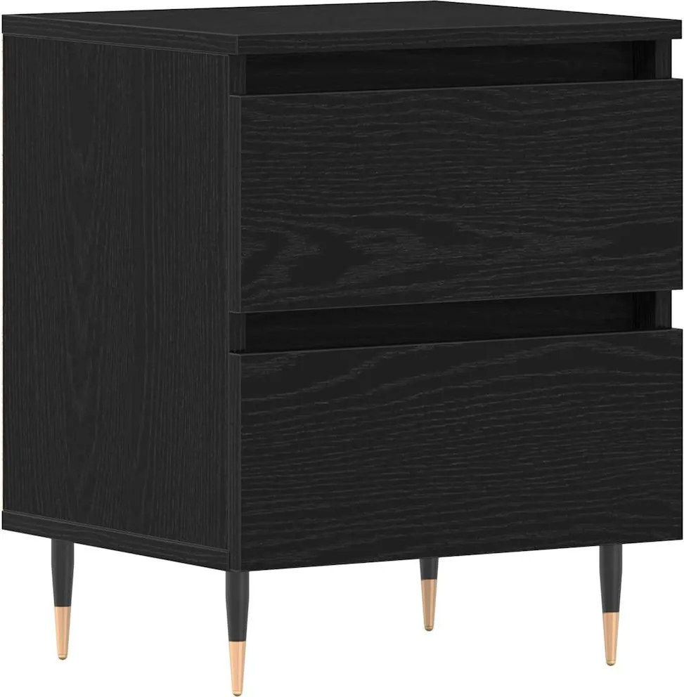 vidaXL Éjjeliszekrény fiókkal Fekete tölgy 40 x 35 x 50 cm Faanyag