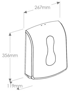 Tálca egyedi papírtörlőhöz Merida ONE MAXI SLIM, fekete