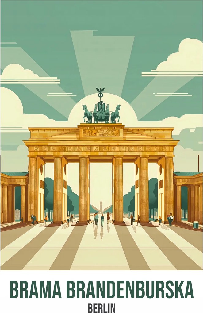 Poszter 29,7x42cm Brandenburgi kapu
