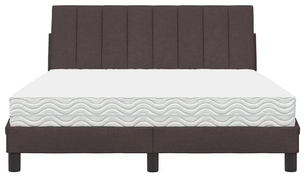 ágy matraccal Hanko Sötétbarna 140x200 cm szövet