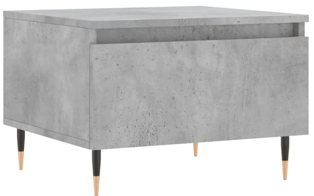 2 db betonszürke szerelt fa dohányzóasztal 50 x 46 x 35 cm