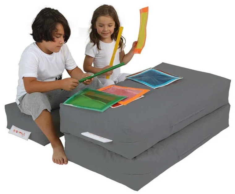 Szürke gyerek kanapé 100 cm Nier – Floriane Garden