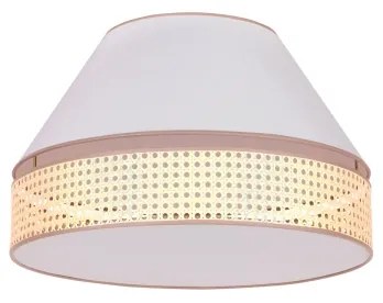 Duolla - Mennyezeti lámpa AVIGNON 1xE27/15W/230V á. 50 cm fehér/rattan