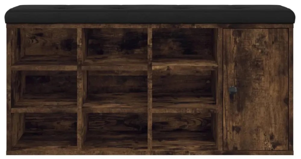 füstös tölgy színű szerelt fa cipőpad 102 x 32 x 50 cm