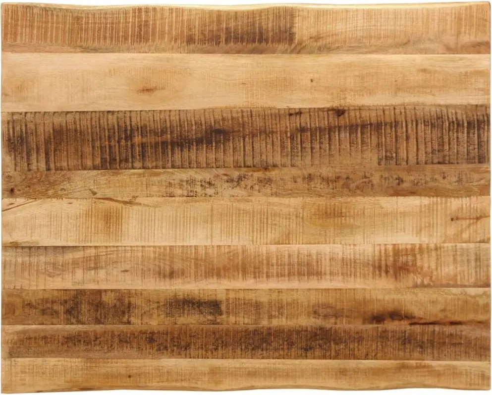 vidaXL tömör nyers mangófa természetes élű asztallap 110 x 80 x 2,5 cm