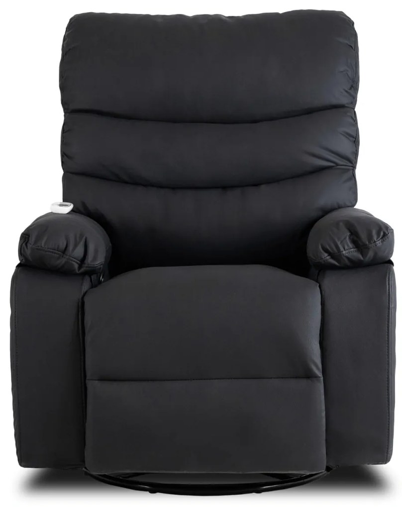 Elektromosan Vezérelhető Masszázsfunkciós Relaxfotel Fotel Fekete Színben. BRUCE