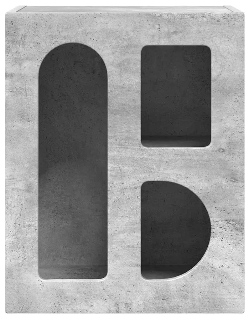 vidaXL Éjjeli asztal 2 pcs Beton Szürke 40 x 35 x 50 cm Faanyag