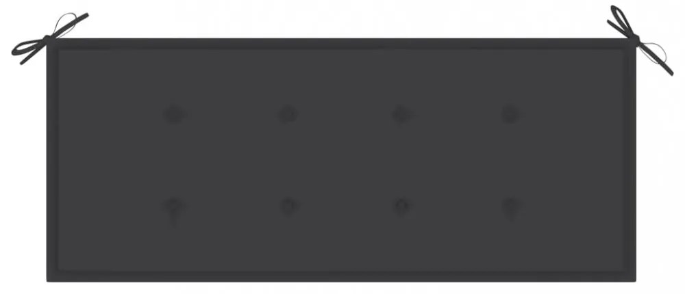 összecsukható bambusz kerti pad párnával 118 cm