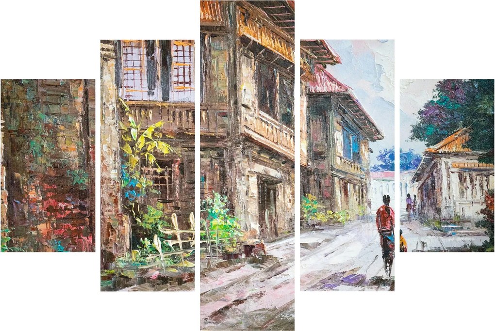 Fülöp-szigeteki falu képe, Ázsia (150x105 cm)