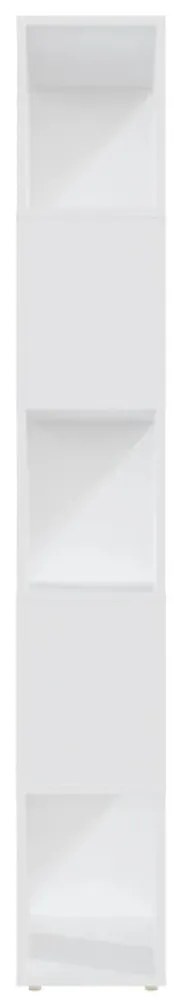 fehér szerelt fa térelválasztó könyvszekrény 60 x 24 x 155 cm