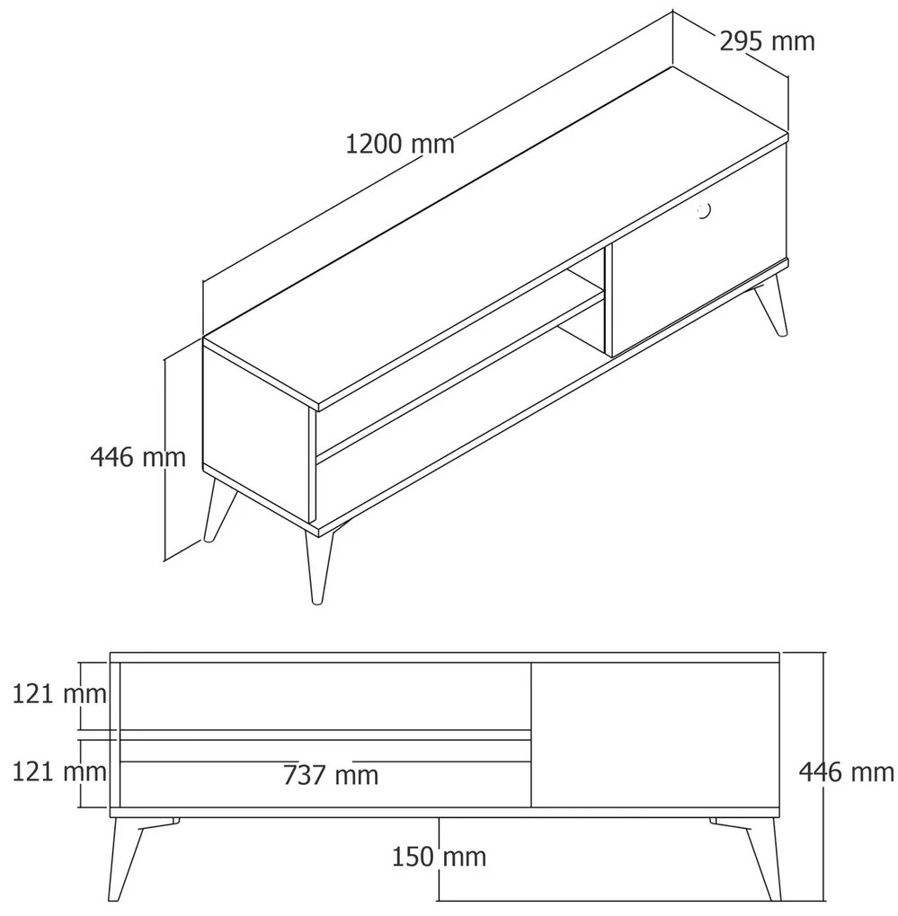 TV asztal Retro 1562
