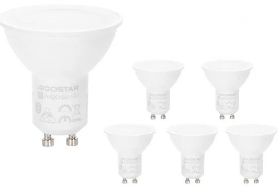 6 darabos LED RGBW fényerőszabályozható izzó szett MESH GU10/6,5W/230V 2700-6500K - Aigostar