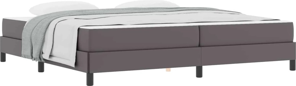 vidaXL Ágykeret matracmal Szürke 200 x 200 cm szövet