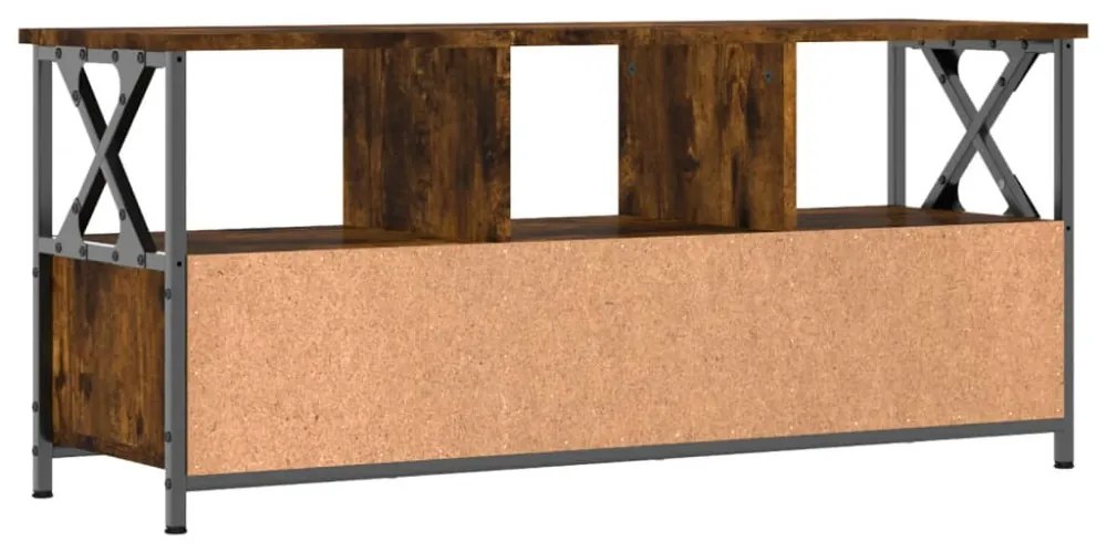 sonoma tölgy színű szerelt fa és vas TV-szekrény 102x33x45 cm