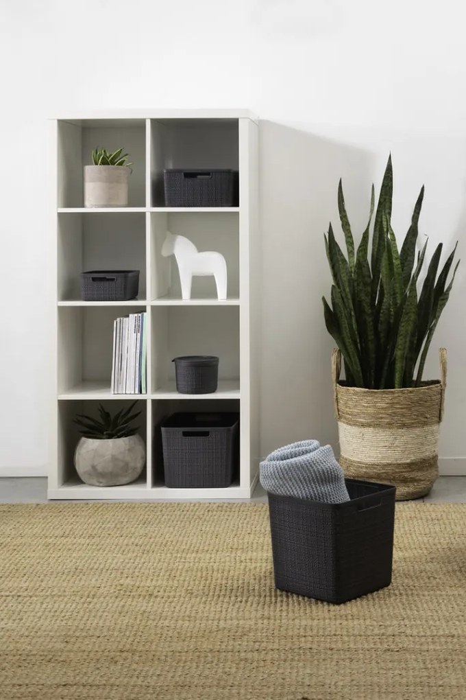 Curver Jute Cube doboz 17L szürke