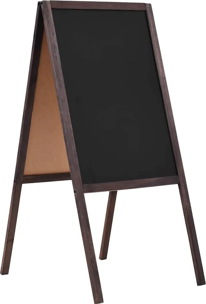 vidaXL szabadon álló kétoldalas cédrusfa iskolatábla 40 x 60 cm