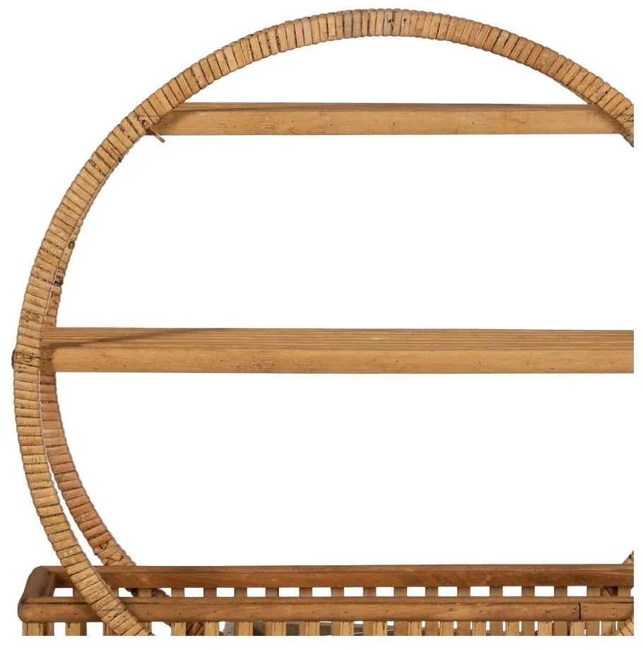 Natúr színű többszintes rattan fali polc 45,5 cm – Ixia