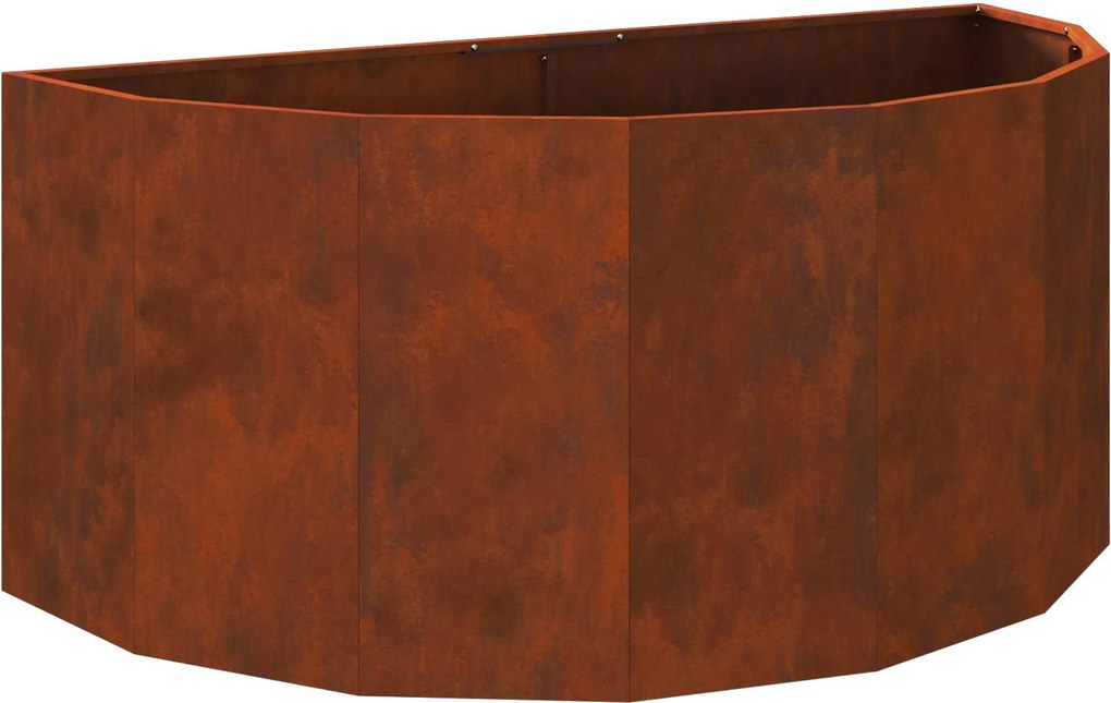 vidaXL Növénytartó Rozsdás 120 x 60 x 50 cm Időjárásálló acél