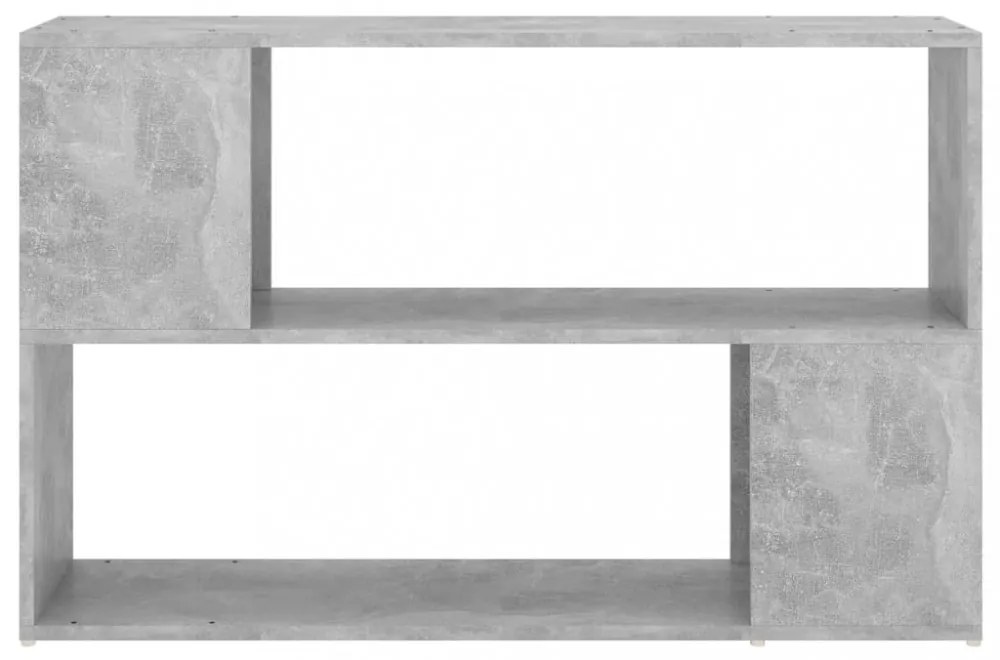 betonszürke szerelt fa könyvszekrény 100 x 24 x 63 cm